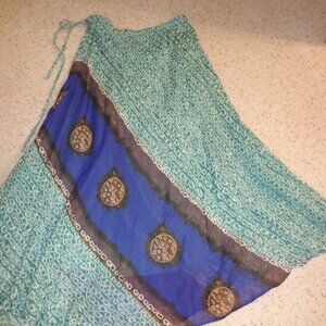 The Territory Ahead Sundara Lined Ankle Skirt Verdigris Side Zip Closure  Size P